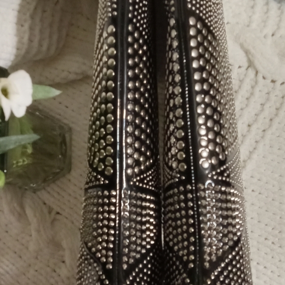 Jeffrey Campbell Studd KH Tall Black Studded Boots Size 7.5 Brand New Never Worn - Picture 10 of 12